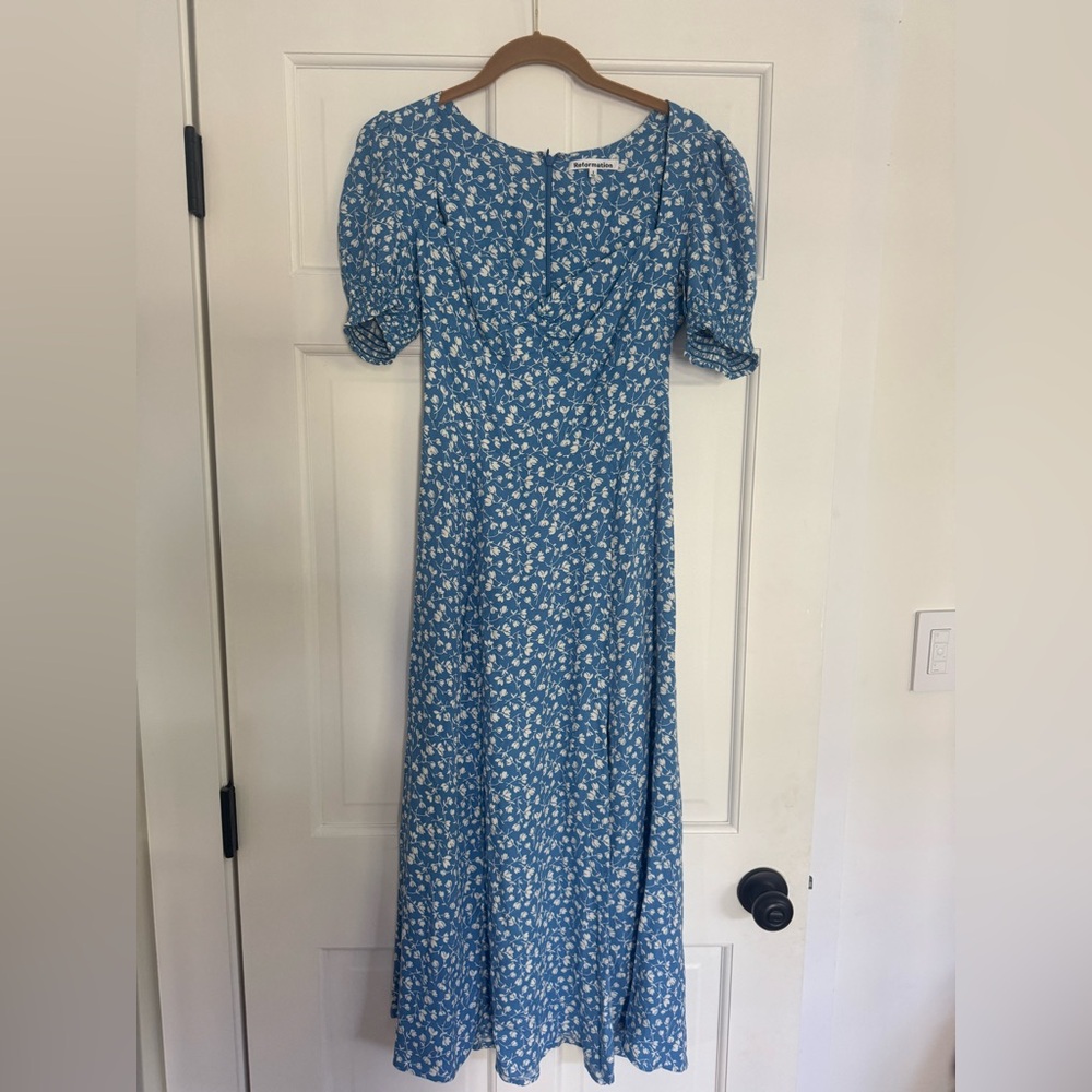 Reformation blue dress